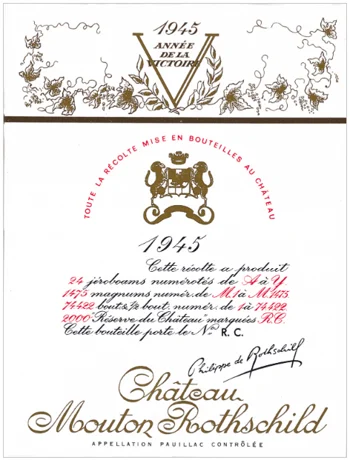 Chateau Mouton Rothschild wine label