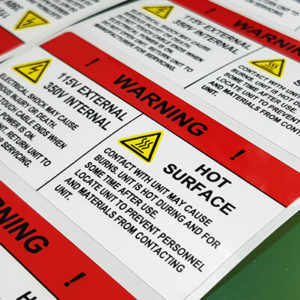 warning label example